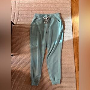 Figs Seaglass Jogger 5 pocket Scrub Pants in Large Tall